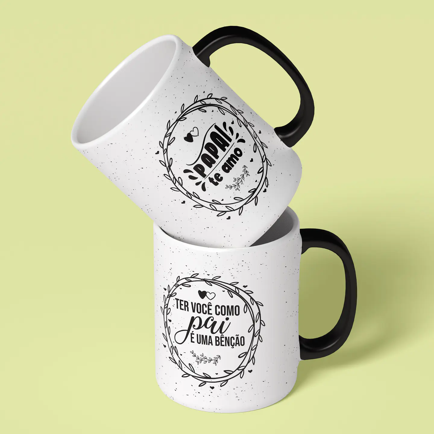 10 Artes Canecas Dia dos Pais Minimalista em Corel Draw 2