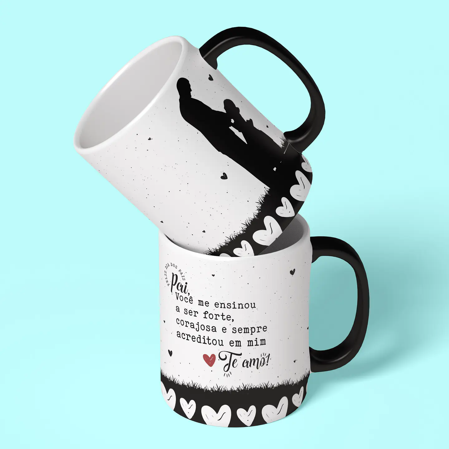 10 Artes Canecas Dia dos Pais Minimalista em Corel Draw 3