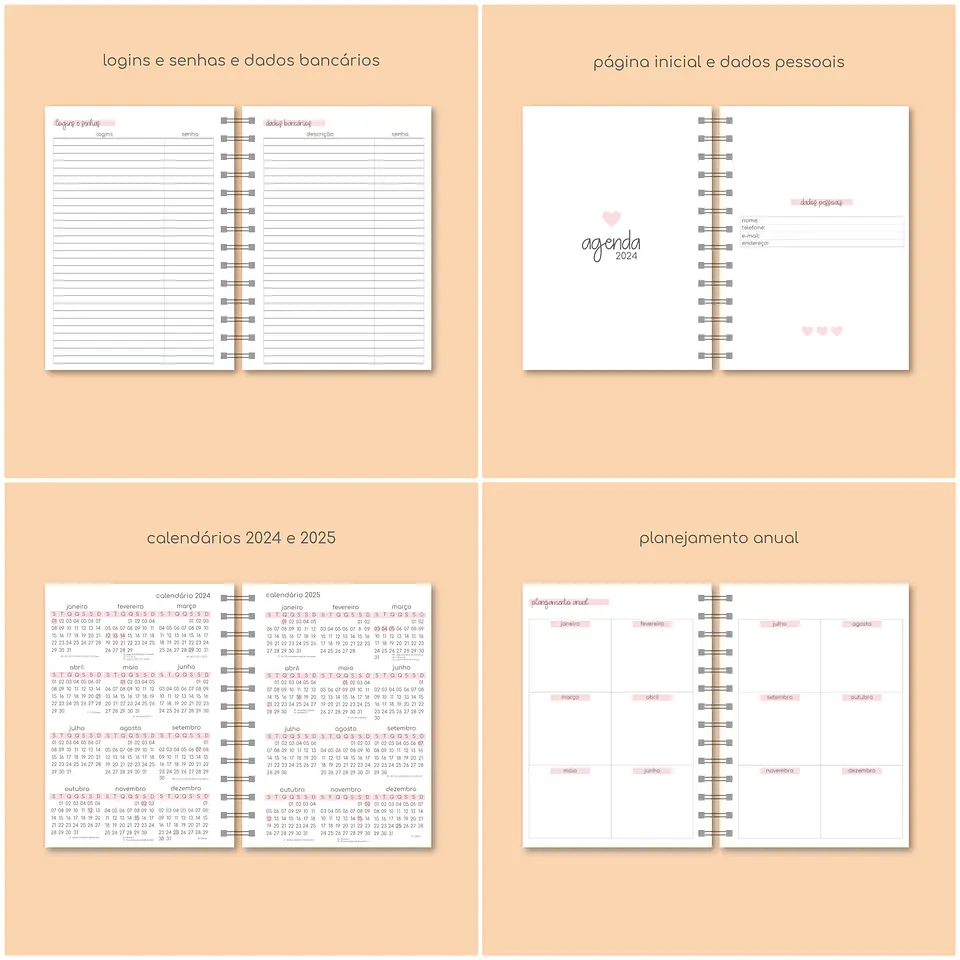 Arquivo Combo Agendas e Planner 2024 em Pdf 2