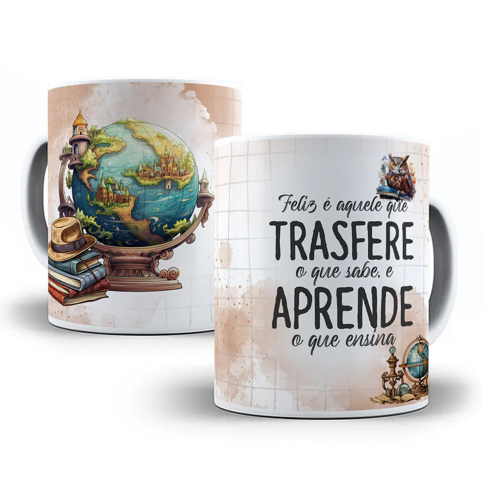 10 Artes para Caneca Dia dos Professores em CorelDraw 6
