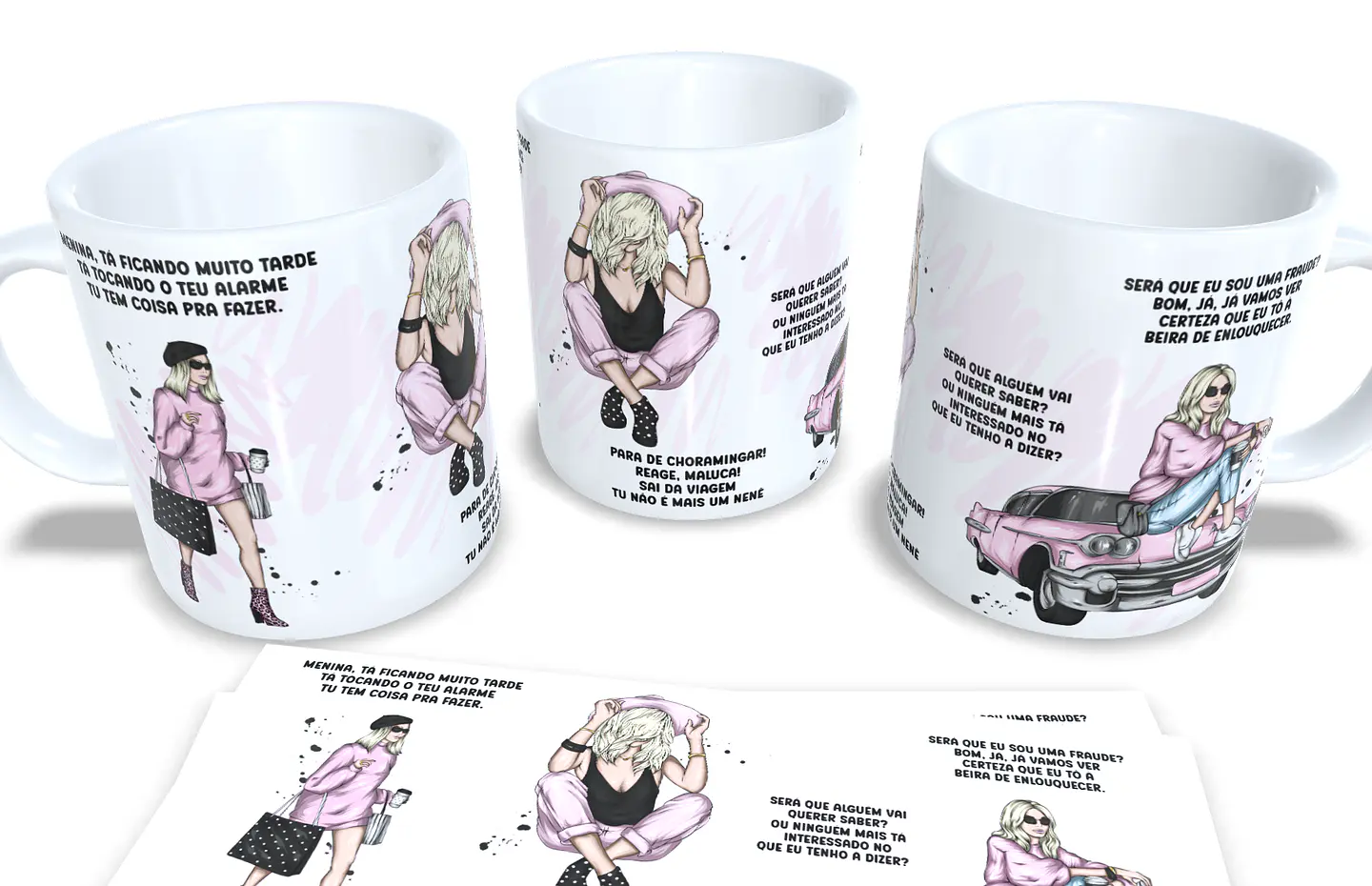 Arte Caneca Luisa Sonza - Menina, tá ficando muito tarde tá tocando o teu Alarme... Arquivo Png 2