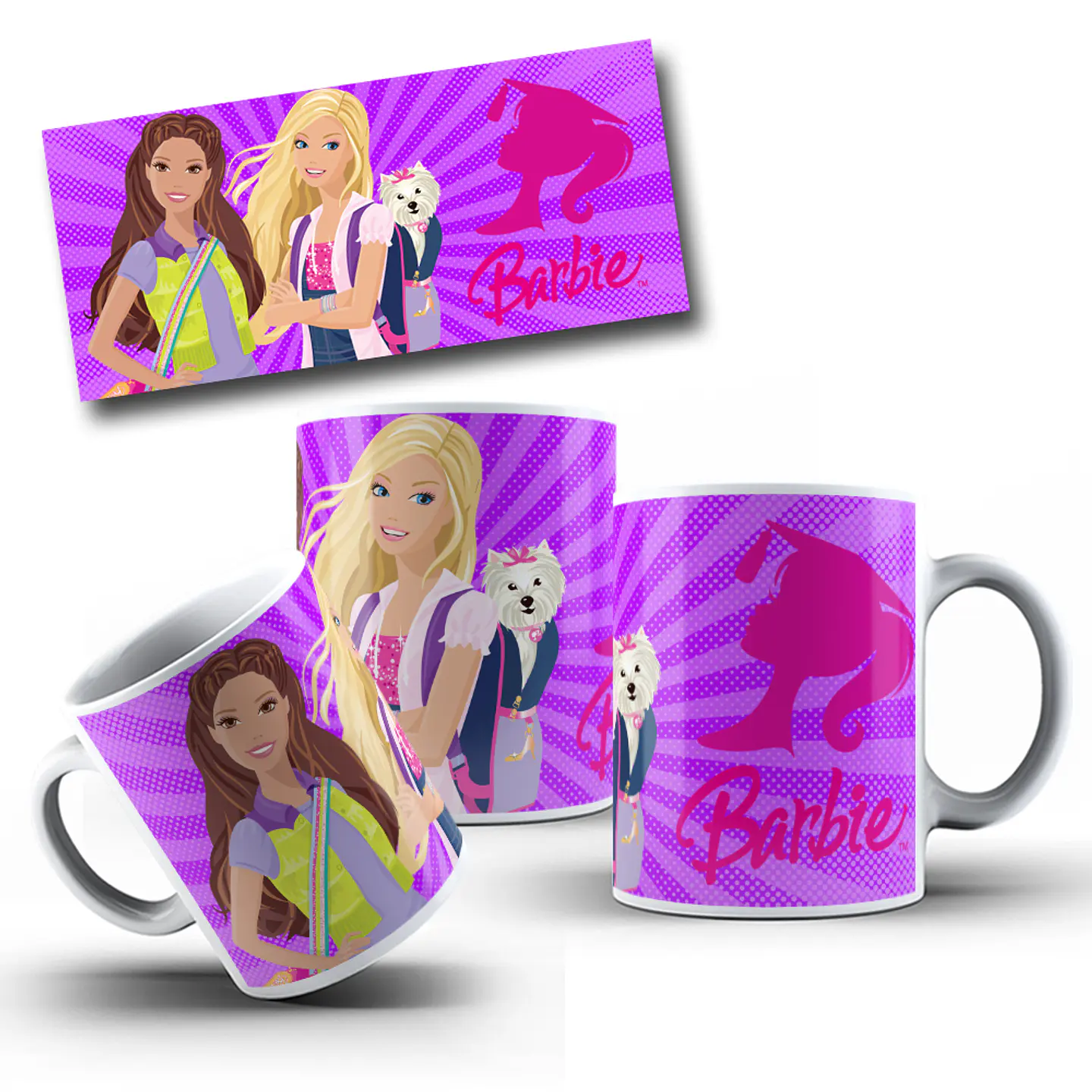 10 Artes Canecas Barbie em Photoshop 7