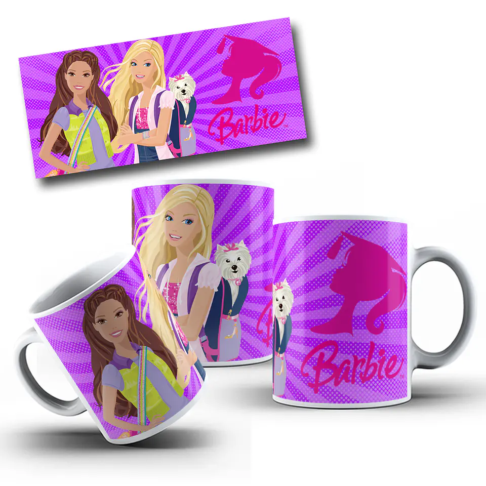 10 Artes Canecas Barbie em Photoshop 7