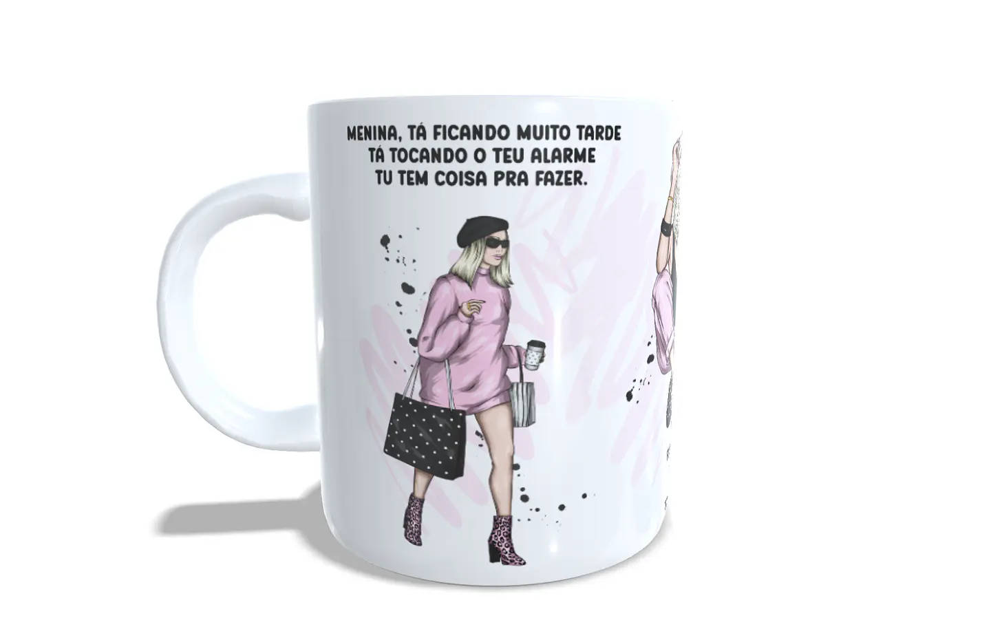 Arte Caneca Luisa Sonza - Menina, tá ficando muito tarde tá tocando o teu Alarme... Arquivo Png 3