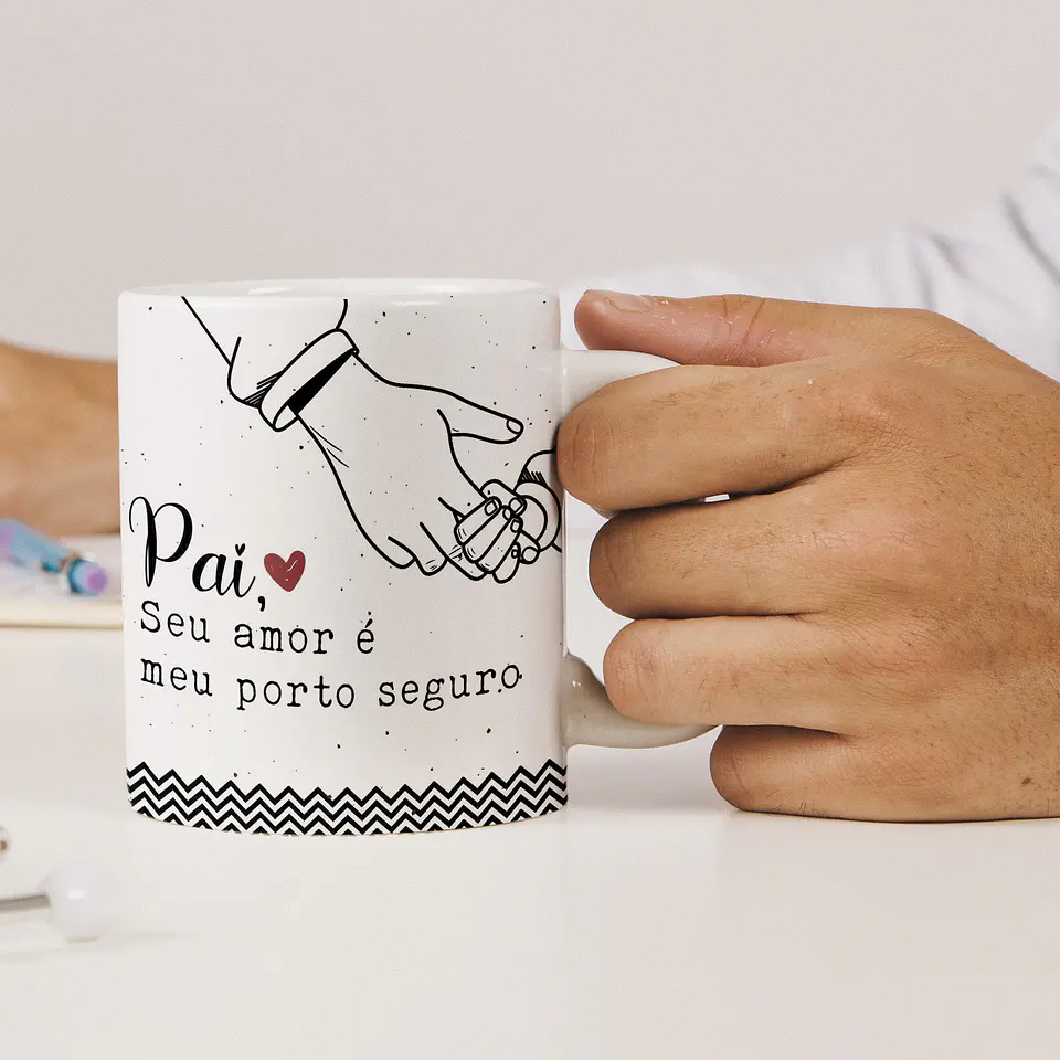 10 Artes Canecas Dia dos Pais Minimalista em Corel Draw 7