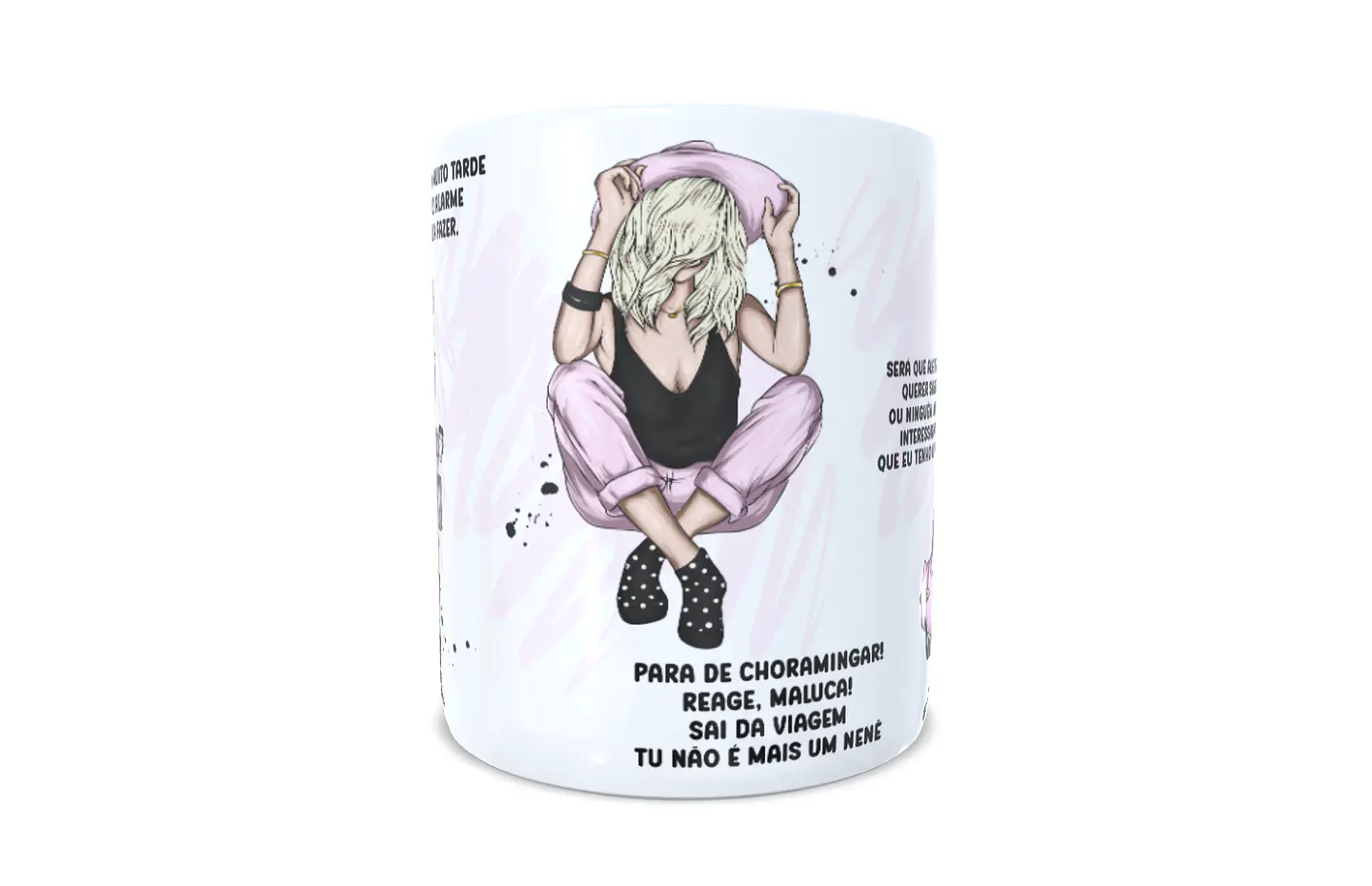 Arte Caneca Luisa Sonza - Menina, tá ficando muito tarde tá tocando o teu Alarme... Arquivo Png 4