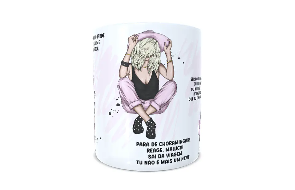 Arte Caneca Luisa Sonza - Menina, tá ficando muito tarde tá tocando o teu Alarme... Arquivo Png 4