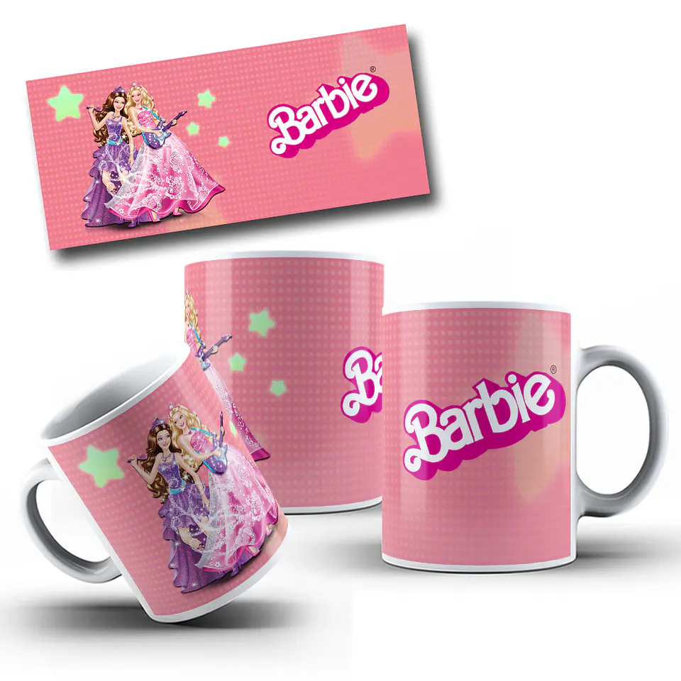 10 Artes Canecas Barbie em Photoshop 10