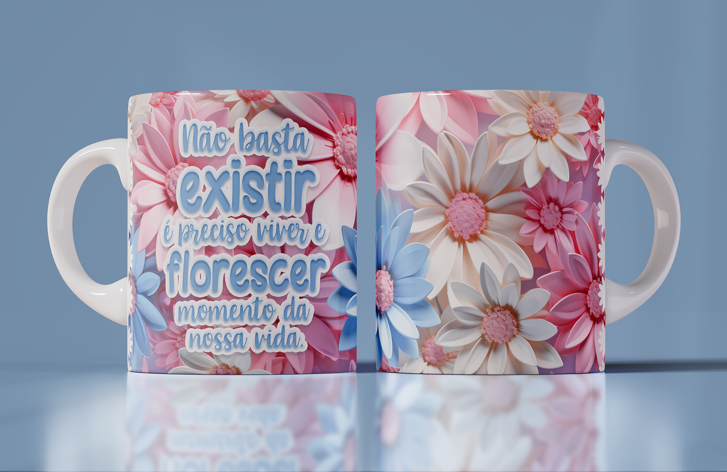 15 Artes Canecas Flores 3d em Photoshop 3