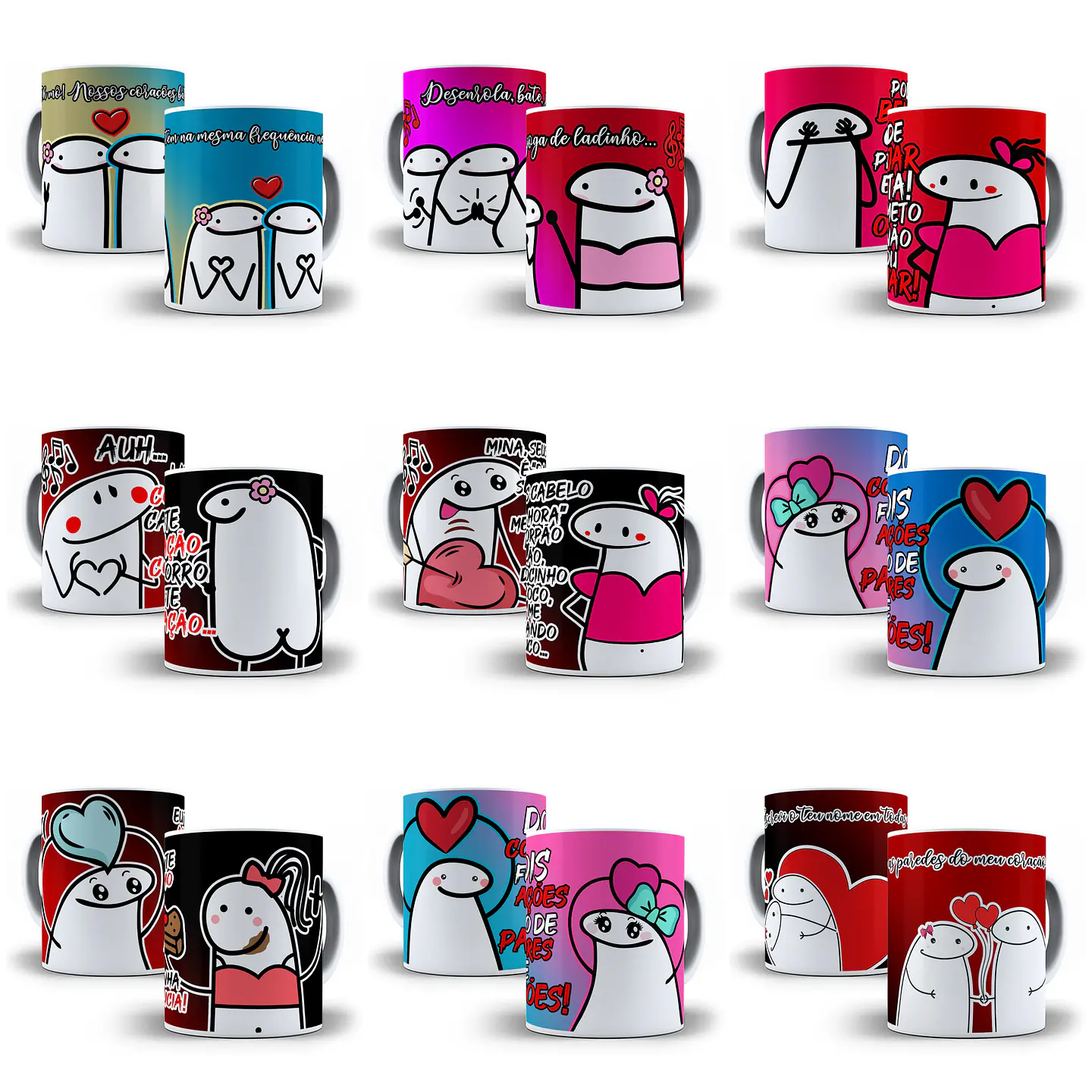 30 Artes para Caneca Flork Dia dos Namorados I Love em Photoshop  1