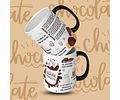 3 Artes para Caneca Receita Chocolate Quente Arquivos em CorelDraw