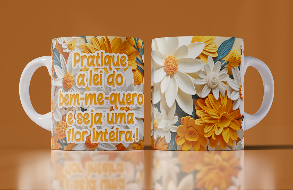 15 Artes Canecas Flores 3d em Photoshop 5