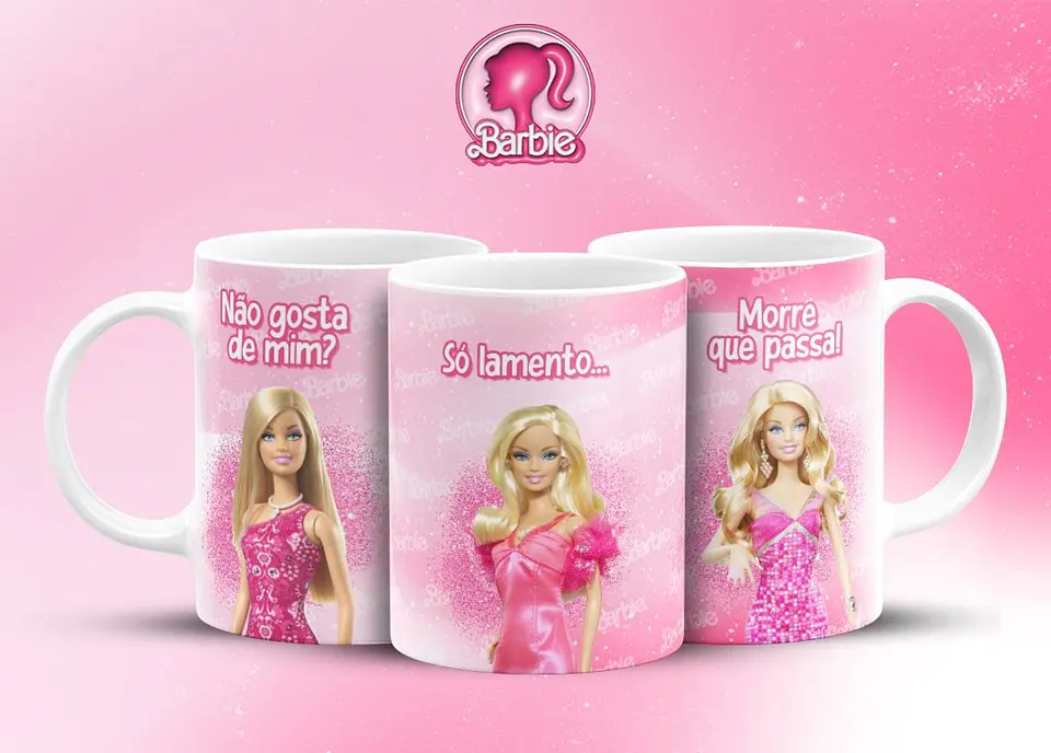 16 Artes Canecas Barbie Frases em Jpg 3