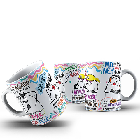 Arte para Caneca Eu Sou cagado veja só como é que é - Mamonas Assassinas Arquivo Png
