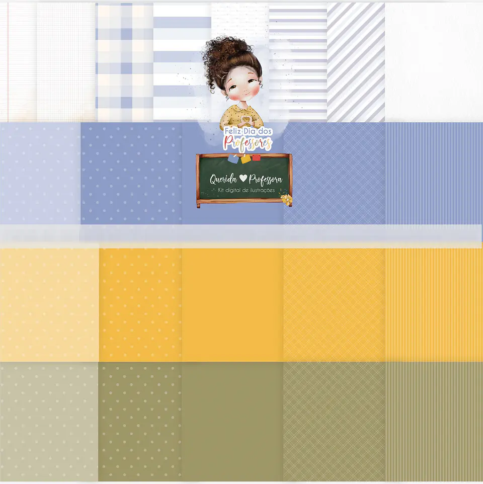 Kit Digital Querida Professora Aquarelados em Png  6