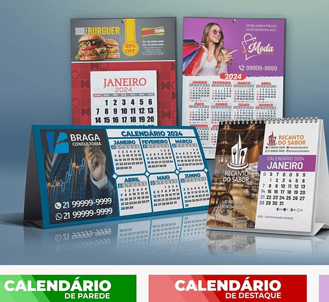 Arquivo Calendários 2024 em Corel Draw
