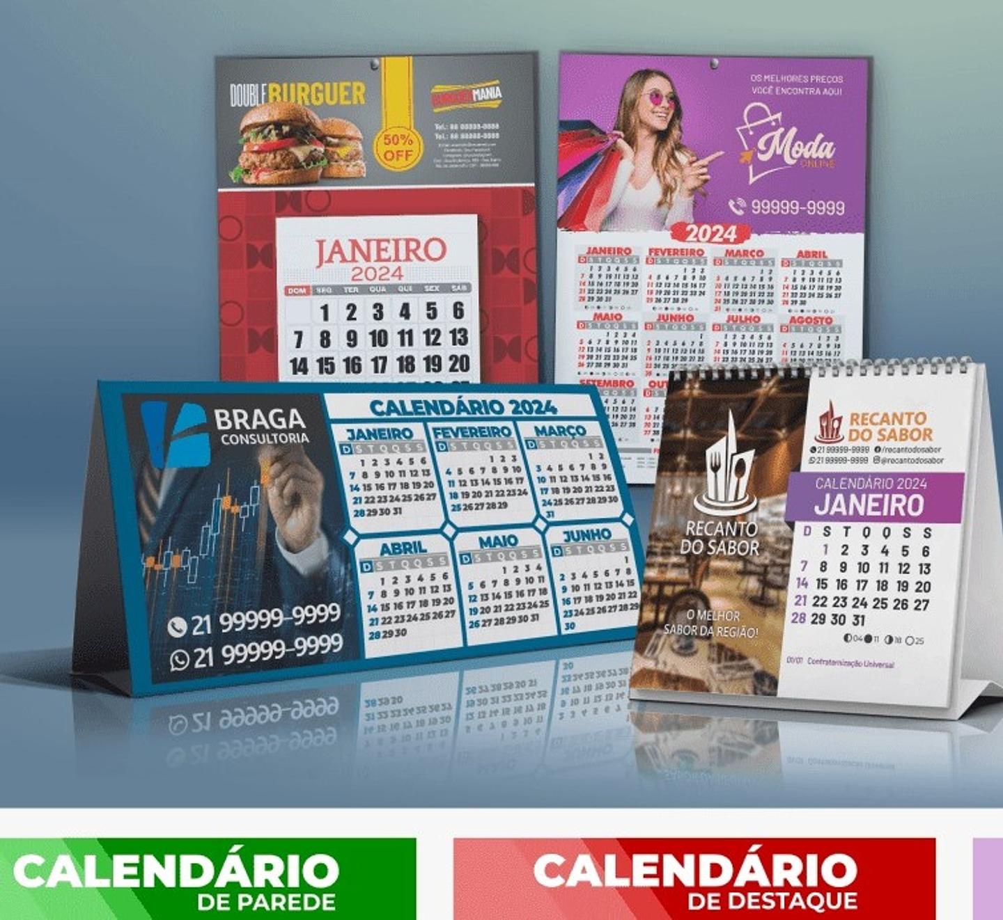Arquivo Calendários 2024 em Corel Draw 1