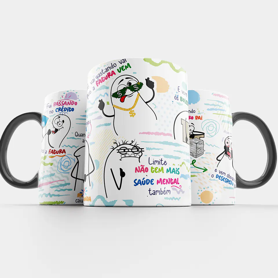 Arte caneca Fui Passando na Fatura - Esqueci a fatura o c# caiu da bunda Png 1