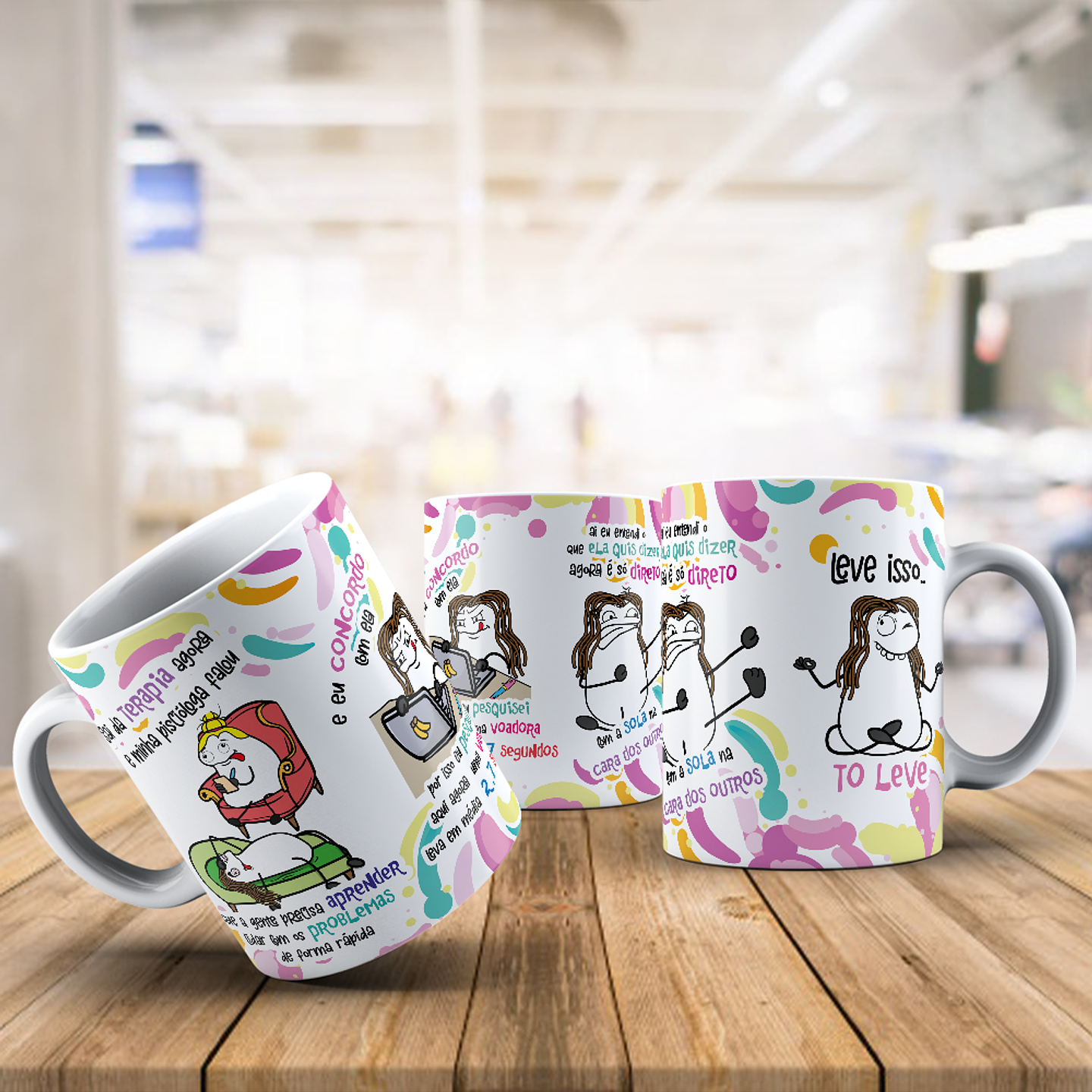 Arte Caneca Sai da Terapia agora e minha Psicóloga falou... Conselho de Piscologa Png 1