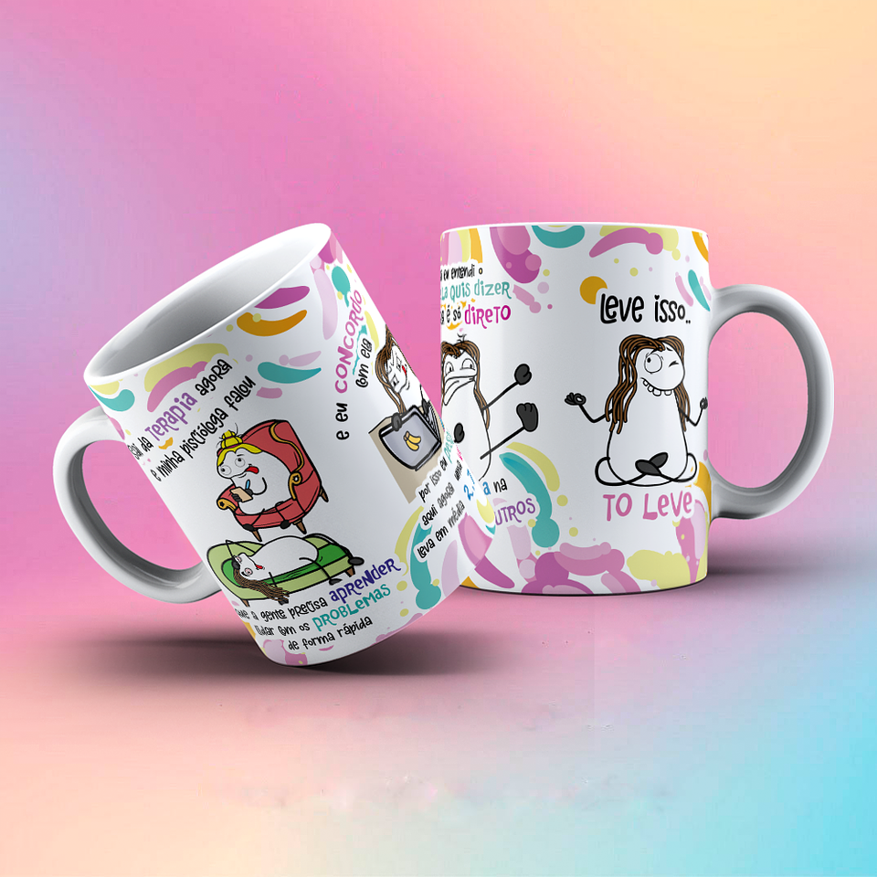Arte Caneca Sai da Terapia agora e minha Psicóloga falou... Conselho de Piscologa Png 2