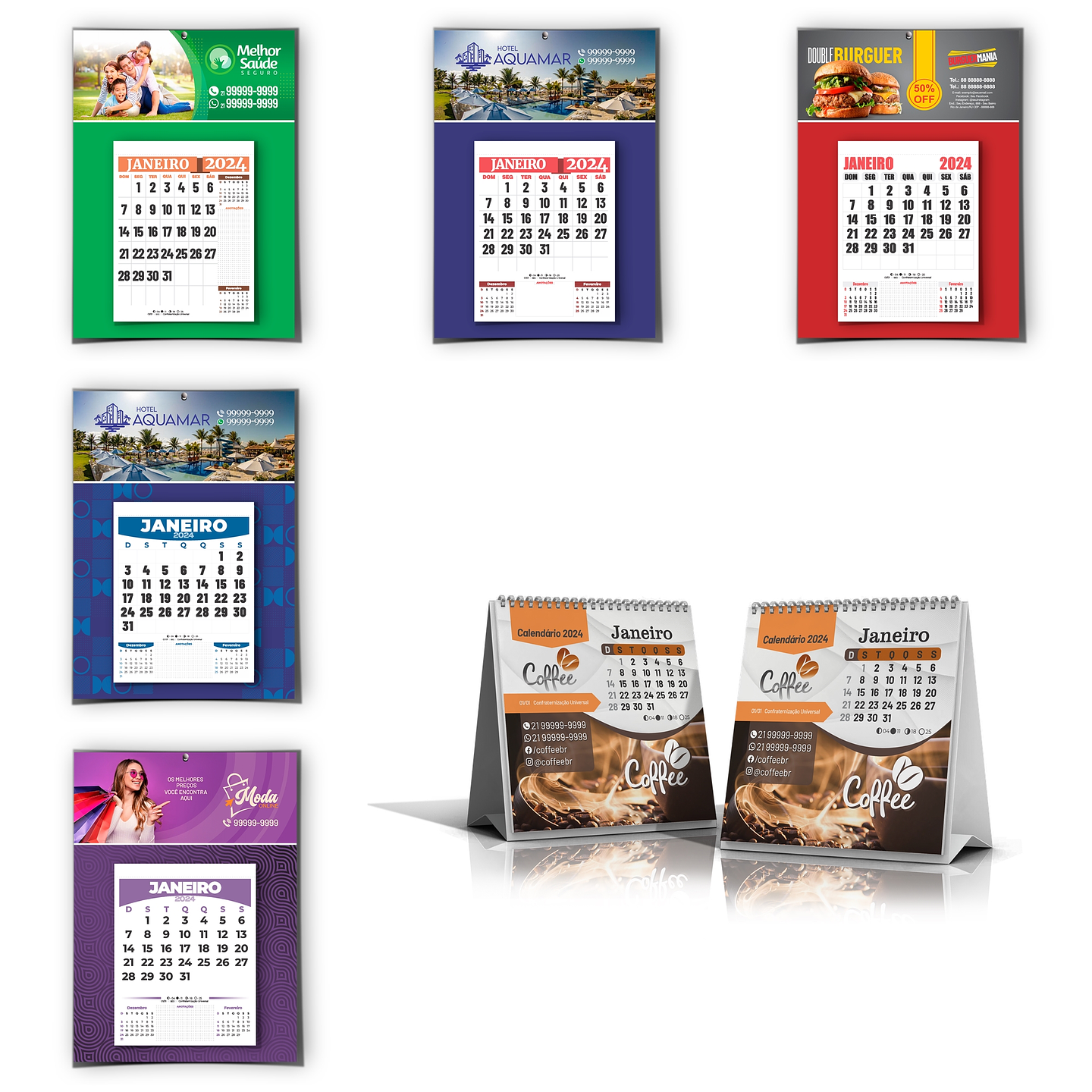 Arquivo Calendários 2024 em Corel Draw 3