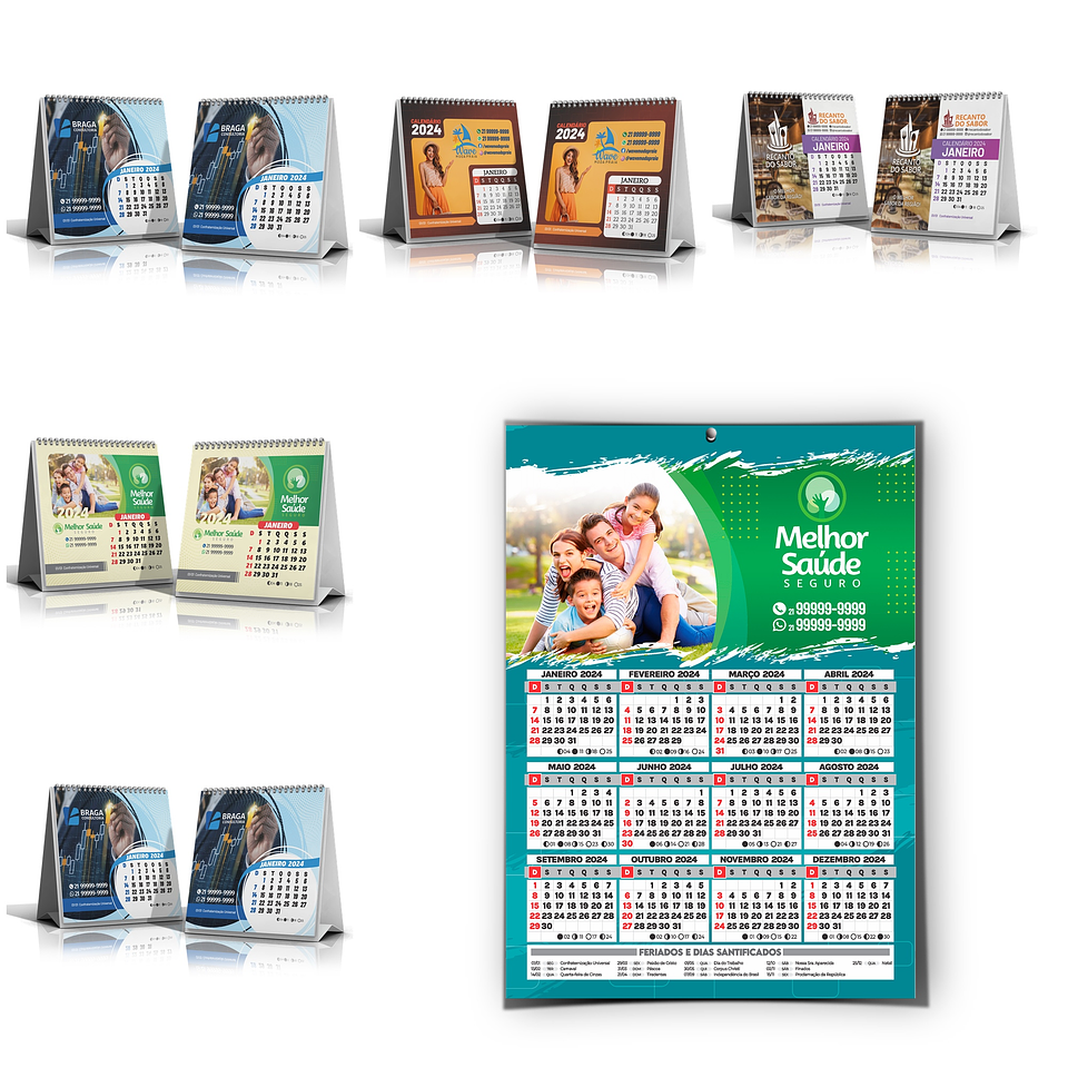Arquivo Calendários 2024 em Corel Draw 5