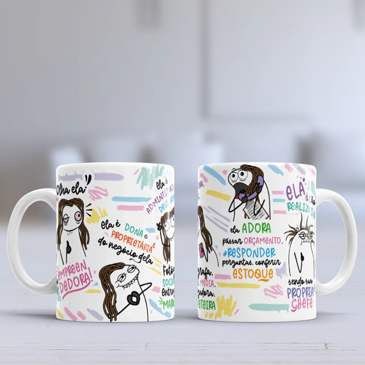 Arte Caneca Olha ela a Empreendedora Dona Proprietária Arquivo Png 2