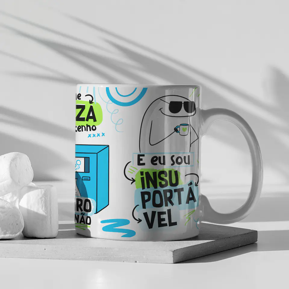 Arte Caneca Para Gostar de Mim Tem que mim Amar muito - Insuportável Versão Masculina Arquivo Png  3