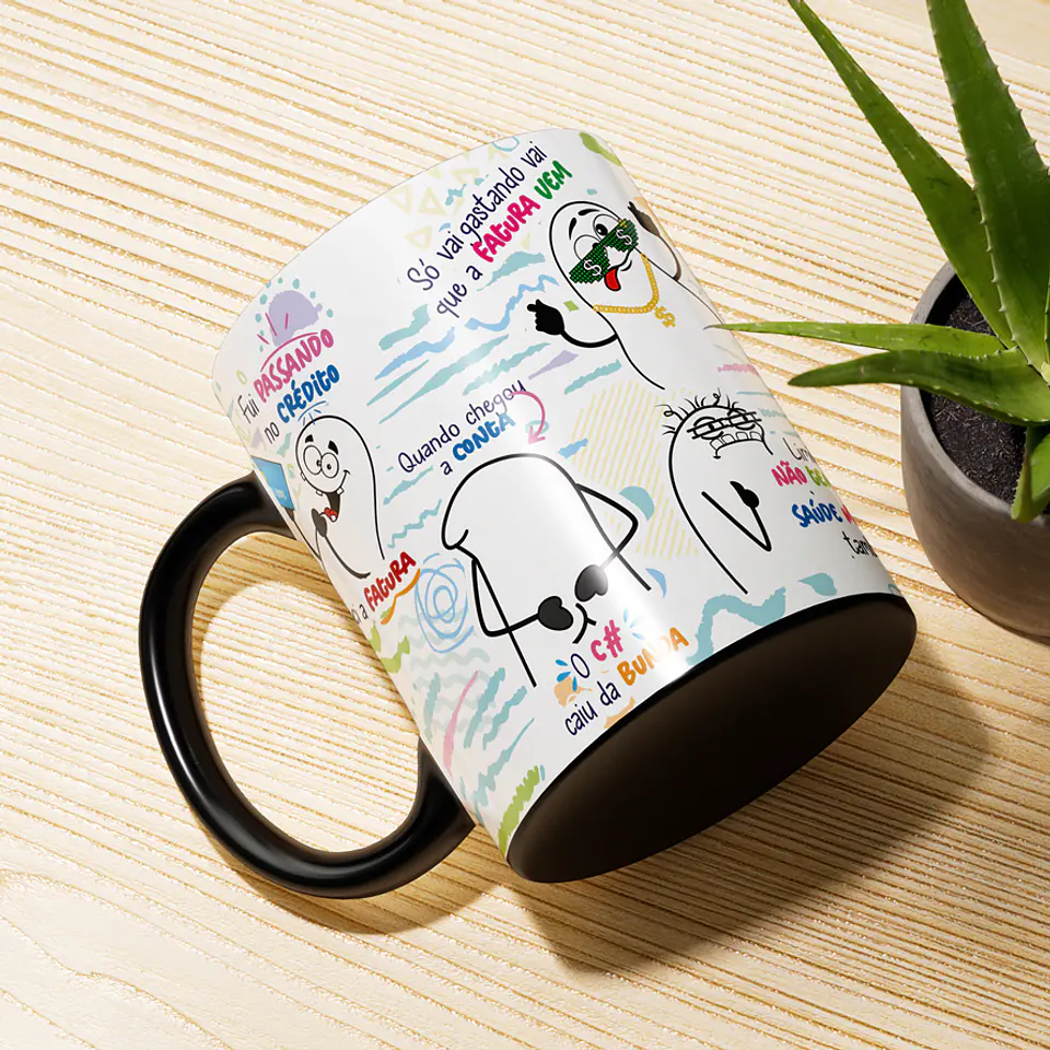 Arte caneca Fui Passando na Fatura - Esqueci a fatura o c# caiu da bunda Png 7