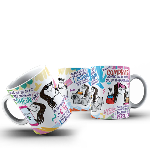 Arte para Caneca Será que eu já fiz meu check-in na Shein Hoje Parcelar em 6 Vezes Arquivo Png