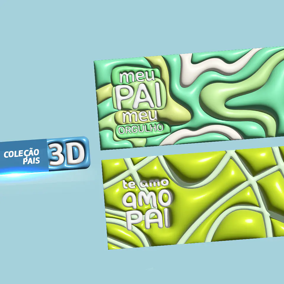 21 Artes Canecas Dia dos Pais Inflados 3D em Jpg 9
