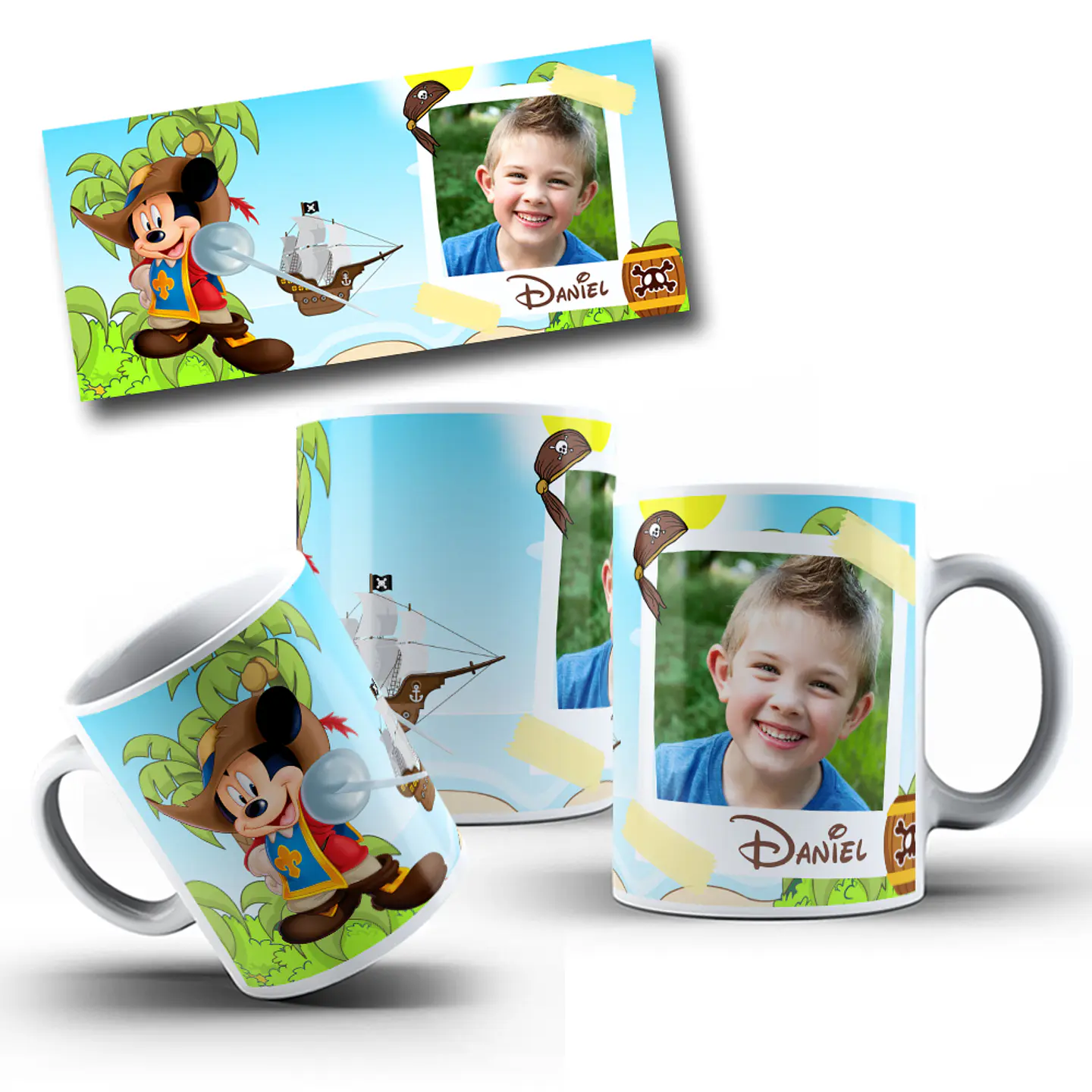 10 Artes Caneca Mickey Pirata Arquivo em CorelDraw  3