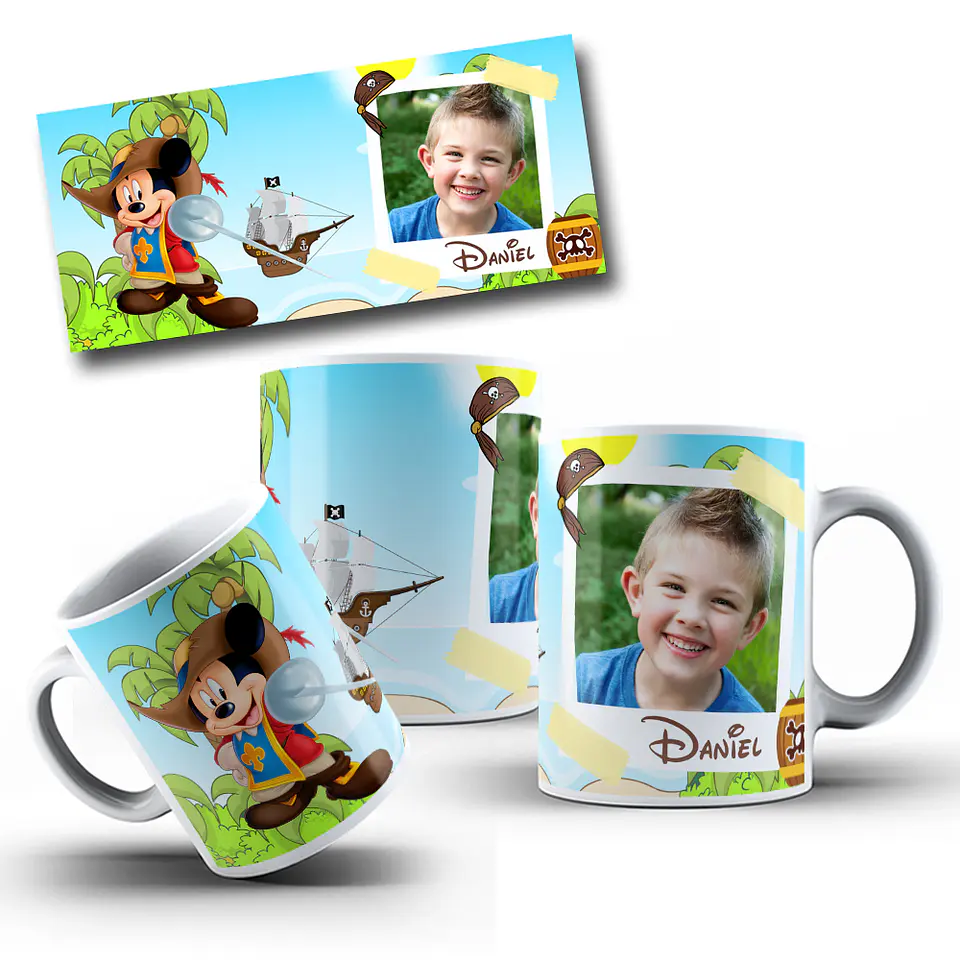 10 Artes Caneca Mickey Pirata Arquivo em CorelDraw  3