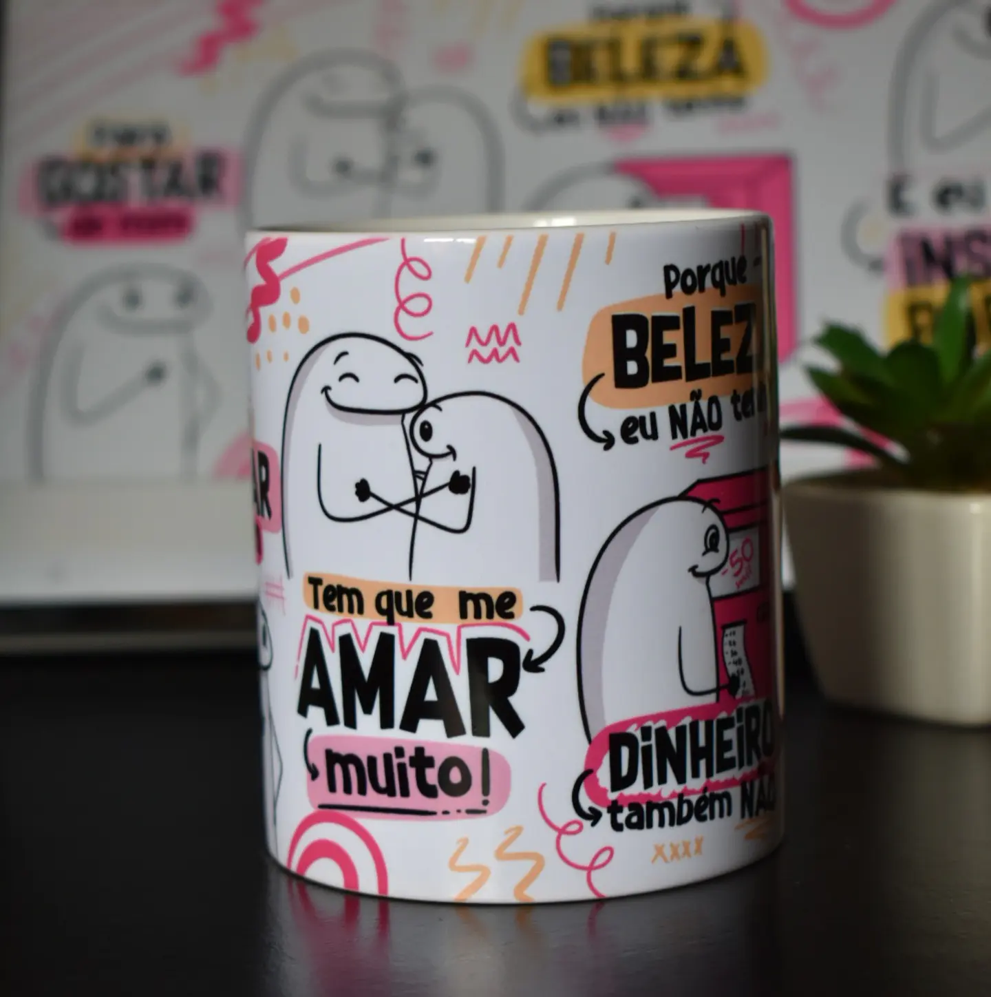 Arte Caneca Para Gostar de Mim Tem que mim Amar muito - Insuportável Versão Feminina Arquivo Png 2