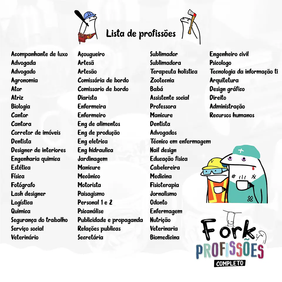 100 Artes Caneca Flork Profissões Arquivos Sublimação Png 2