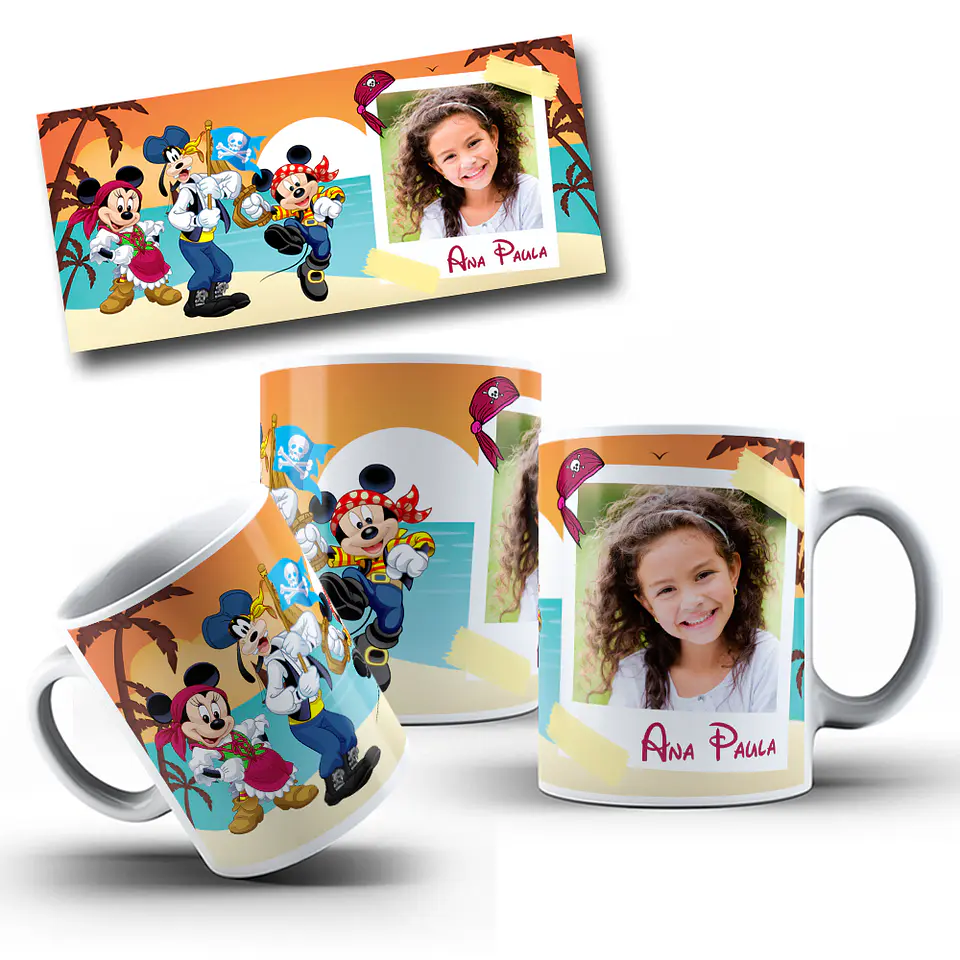 10 Artes Caneca Mickey Pirata Arquivo em CorelDraw  5