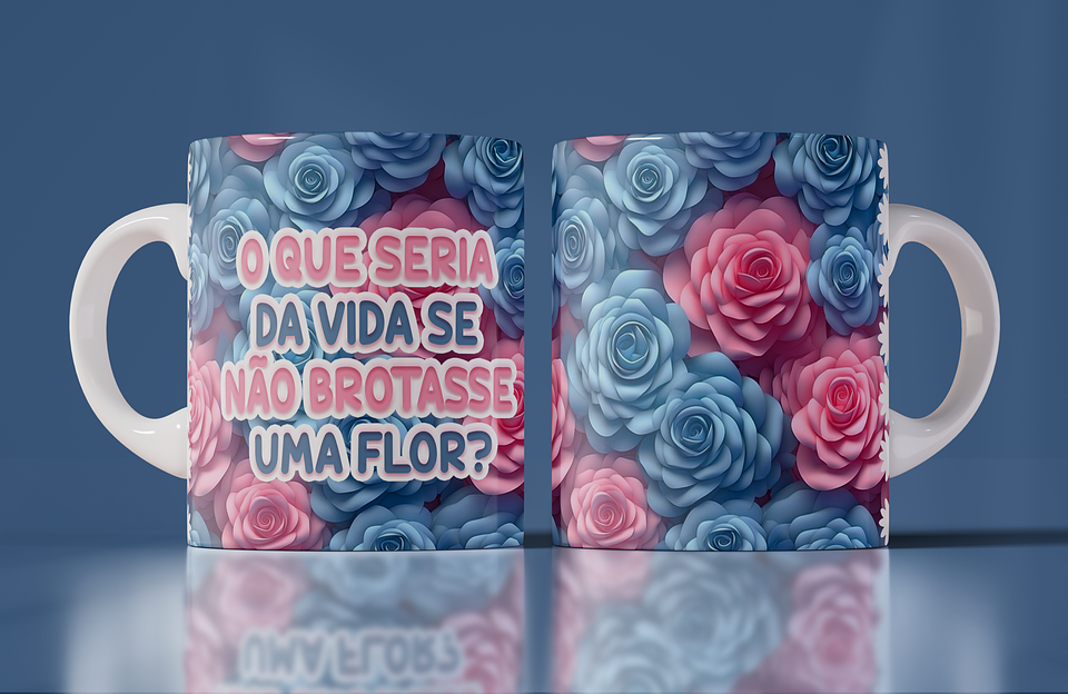 15 Artes Canecas Flores 3d em Photoshop 13