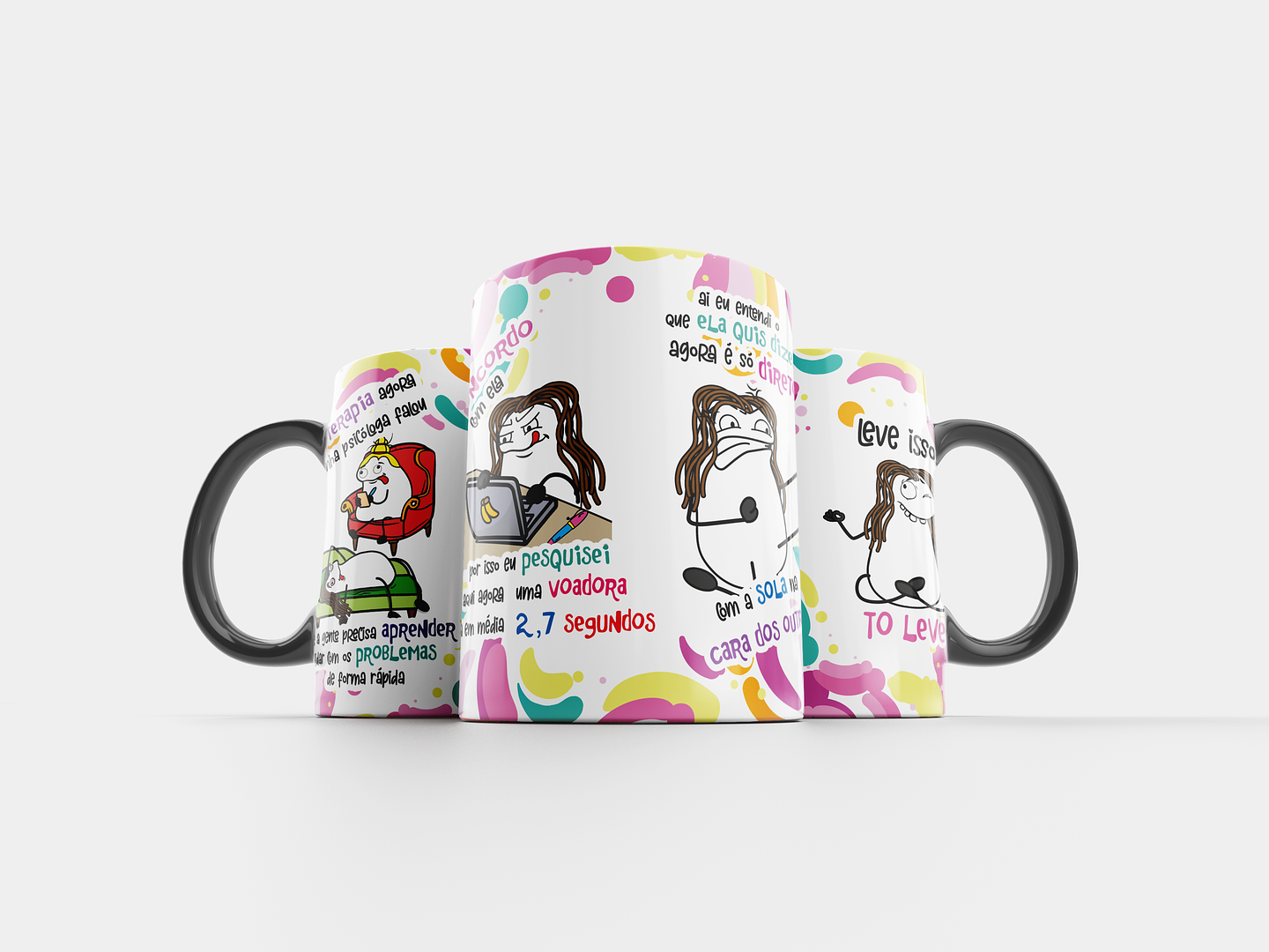 Arte Caneca Sai da Terapia agora e minha Psicóloga falou... Conselho de Piscologa Png 9