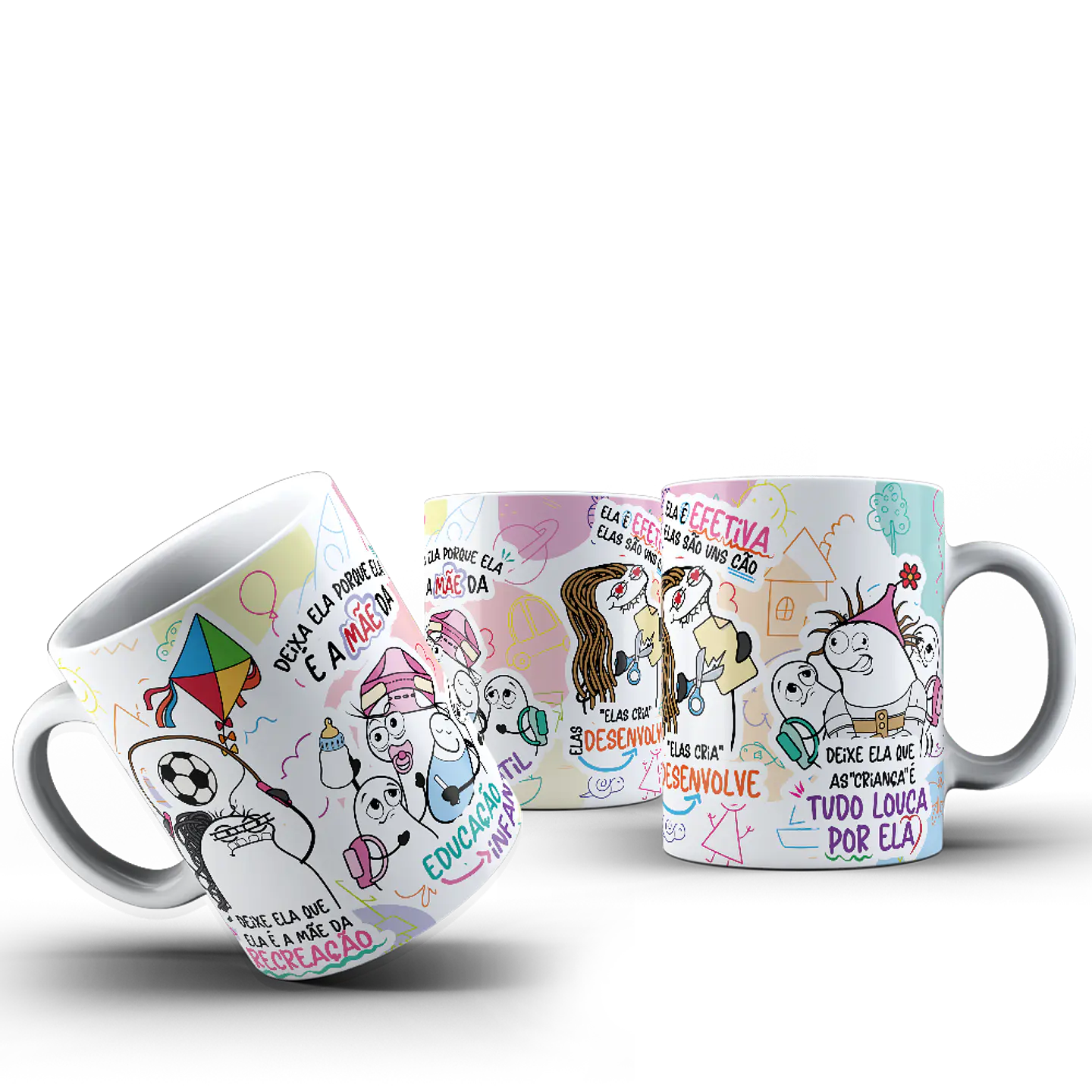 Arte para Caneca Deixe ela que ela é a mãe da recreação - Professora Educadora Arquivo Png 1