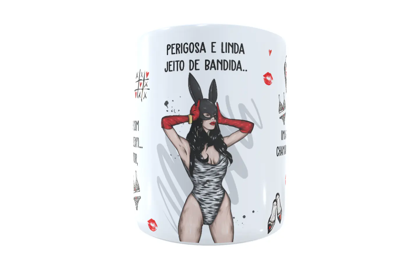 Arte para Caneca Perigosa e linda, jeito de bandida Arquivos Sublimação 5