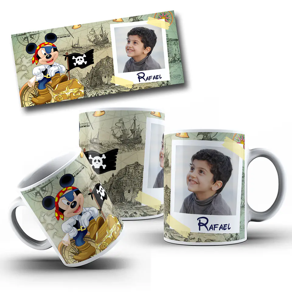 10 Artes Caneca Mickey Pirata Arquivo em CorelDraw  6
