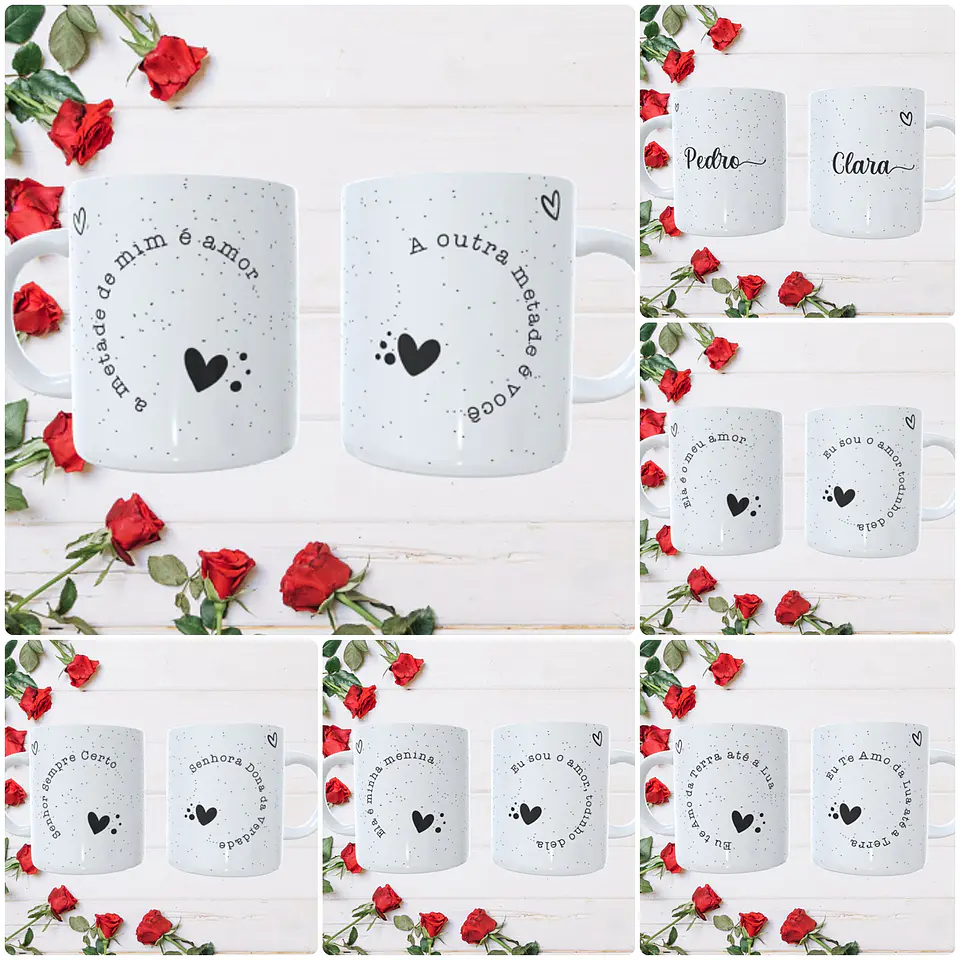 10 Artes para Caneca Dia dos Namorados Minimalista Arquivos em Corel Draw 1
