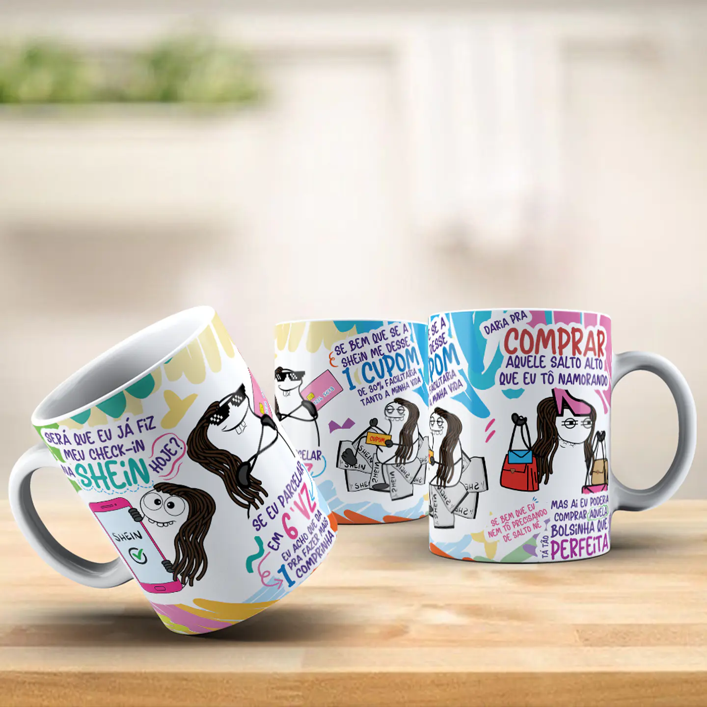 Arte para Caneca Será que eu já fiz meu check-in na Shein Hoje Parcelar em 6 Vezes Arquivo Png 5