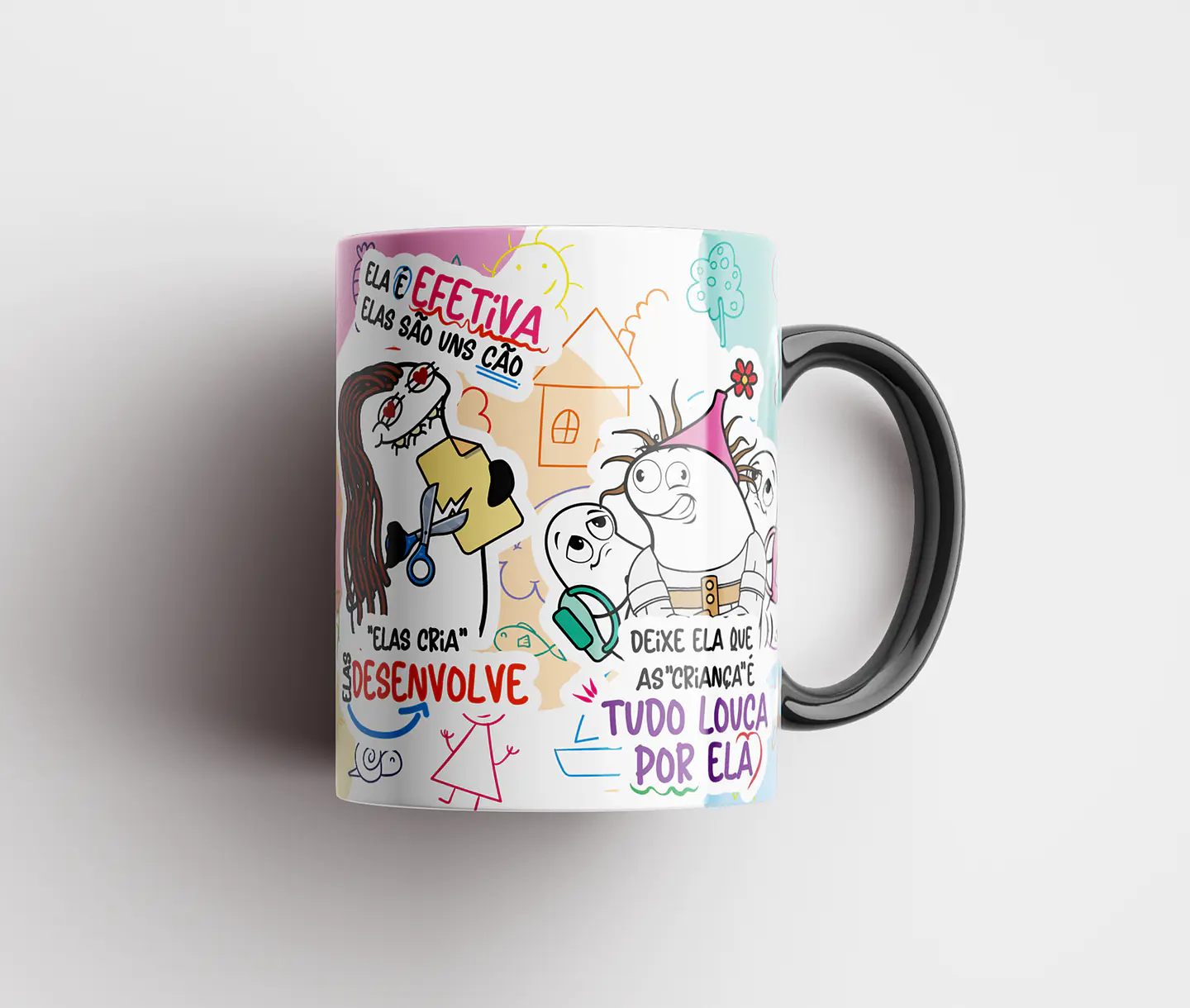 Arte para Caneca Deixe ela que ela é a mãe da recreação - Professora Educadora Arquivo Png 3