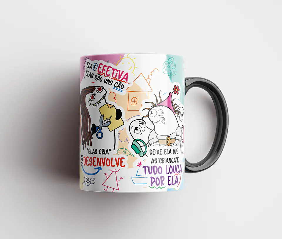 Arte para Caneca Deixe ela que ela é a mãe da recreação - Professora Educadora Arquivo Png 3