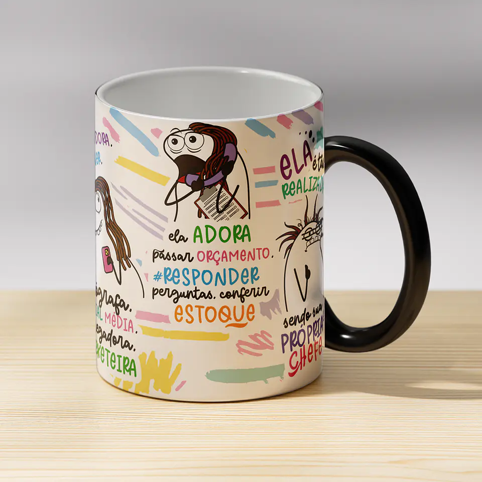 Arte Caneca Olha ela a Empreendedora Dona Proprietária Arquivo Png 8