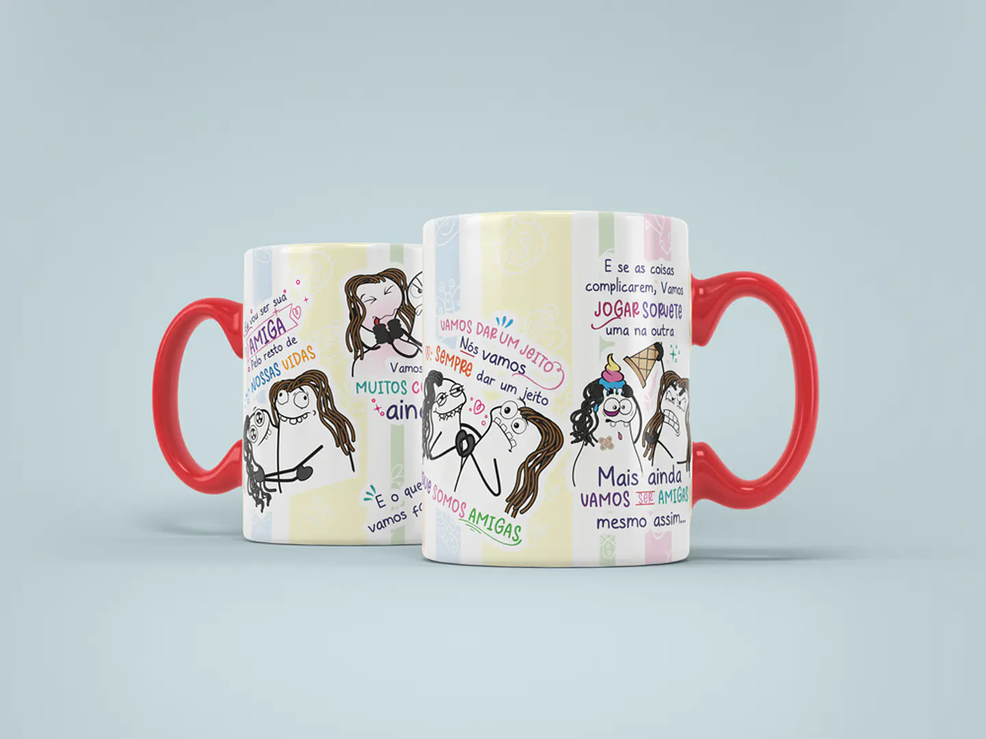 Arte Caneca Eu vou ser sua Amiga pelo resto de nossas vidas - Amigas para Sempre Png 3