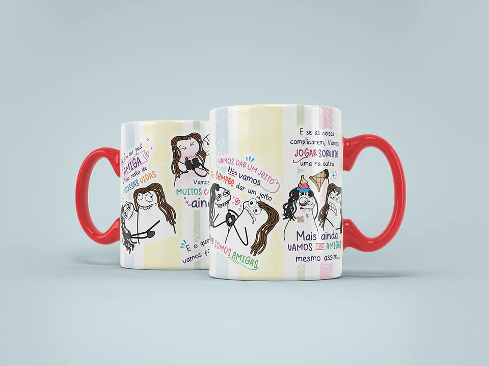 Arte Caneca Eu vou ser sua Amiga pelo resto de nossas vidas - Amigas para Sempre Png 3