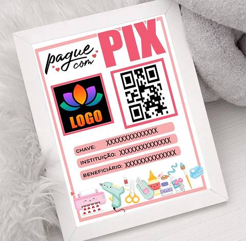 10 Artes Plaquinha Pix Arquivo em CorelDraw 