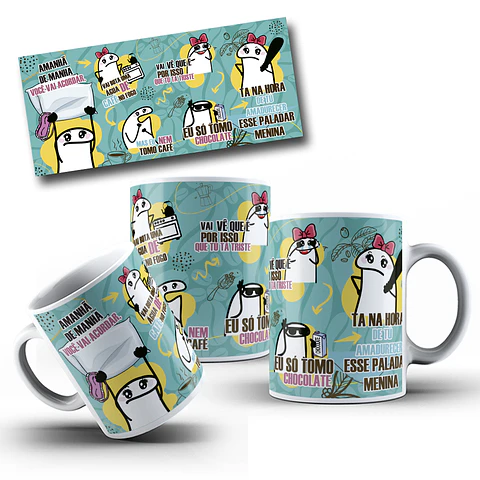 Artes para Caneca Flork Amanhã de Manhã Você Vai Acordar Arquivos Png 